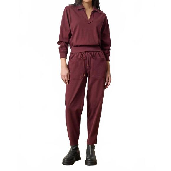 NEW LILLA P utility pocket pull-on pants in mulberry